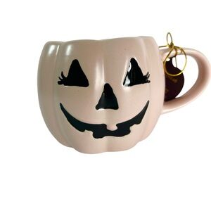 Pink Halloween Mug pumpkin jack o lantern 19 oz